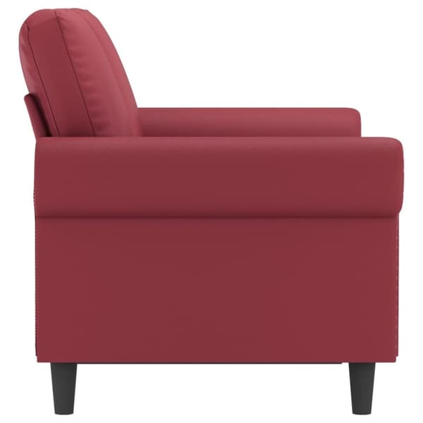 vidaXL 2-personers sofa 120 cm kunstlæder vinrød