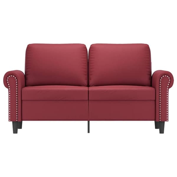 vidaXL 2-personers sofa 120 cm kunstlæder vinrød