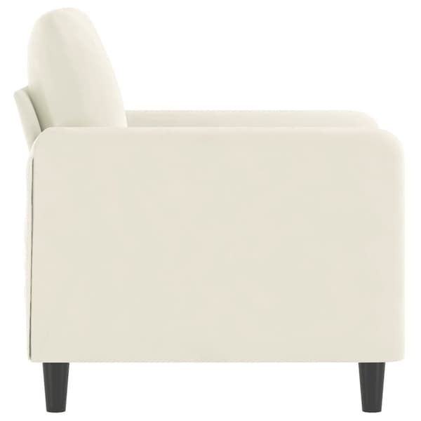vidaXL lænestol 60 cm velour cremefarvet