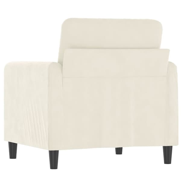 vidaXL lænestol 60 cm velour cremefarvet