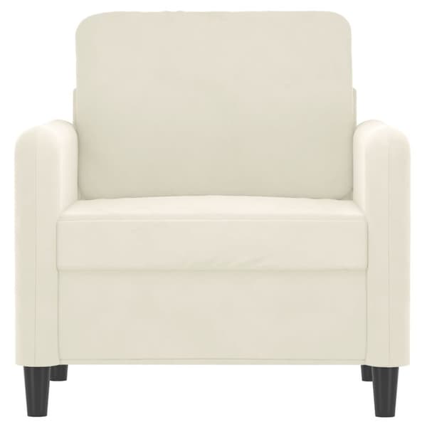 vidaXL lænestol 60 cm velour cremefarvet
