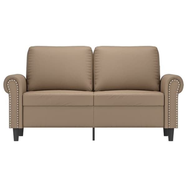 vidaXL 2-sitssoffa cappuccino 120 cm konstläder