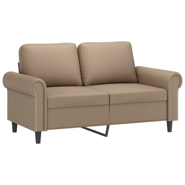 vidaXL 2-sitssoffa cappuccino 120 cm konstläder