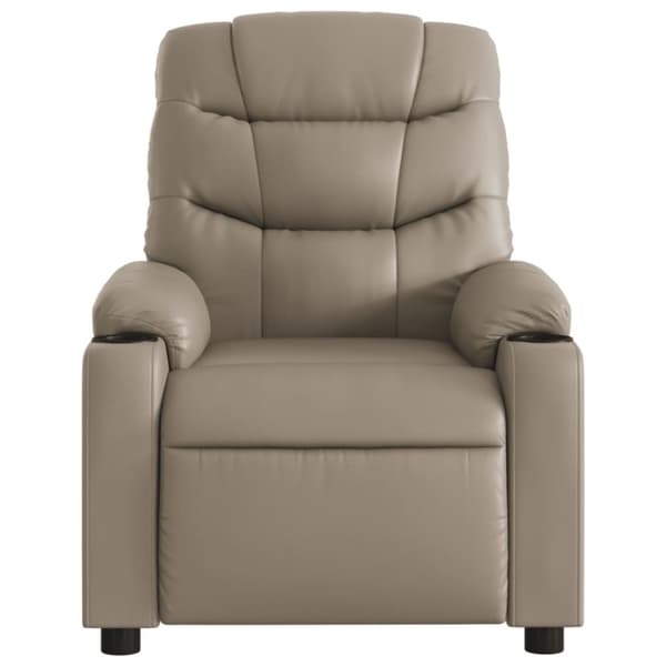 vidaXL Elektrisk massagefåtölj cappuccino konstläder