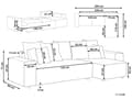 Miniatyrbillede 3 af 11: Sovesofa med Chaiselong Taupe 3 Personers Sofa L Formet Dyb Sofaseng Siddemøbel Blød Stofsofa Design Hjørnesovesofa med Opbevaring