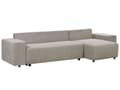 Miniatyrbillede 6 af 11: Sovesofa med Chaiselong Taupe 3 Personers Sofa L Formet Dyb Sofaseng Siddemøbel Blød Stofsofa Design Hjørnesovesofa med Opbevaring