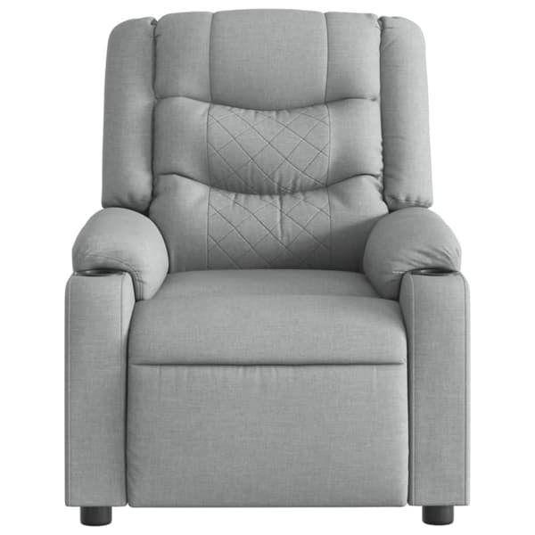 vidaXL Massagefåtölj ljusgrå tyg