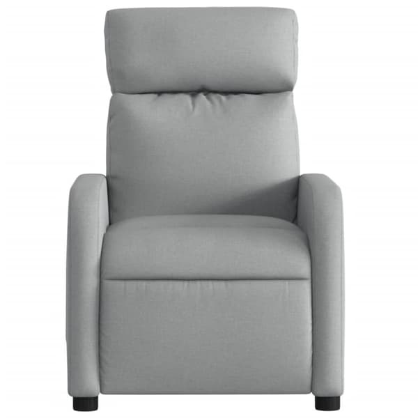 vidaXL Reclinerfåtölj ljusgrå tyg