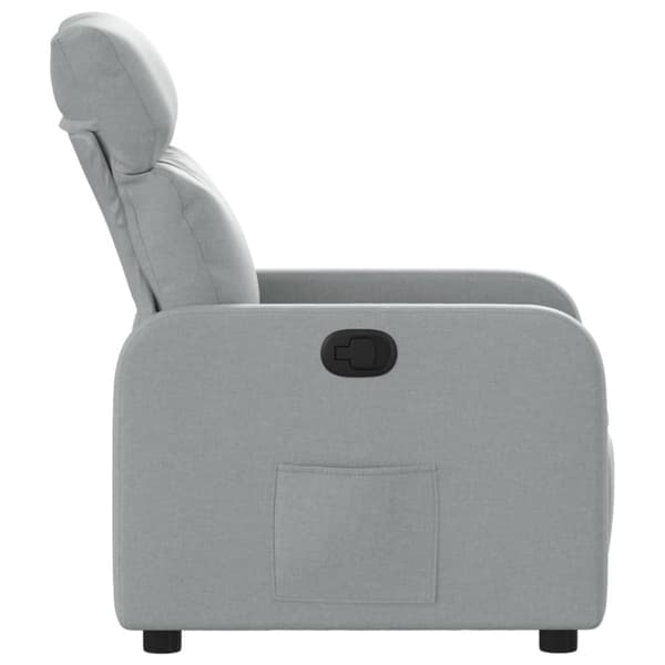 vidaXL Reclinerfåtölj ljusgrå tyg