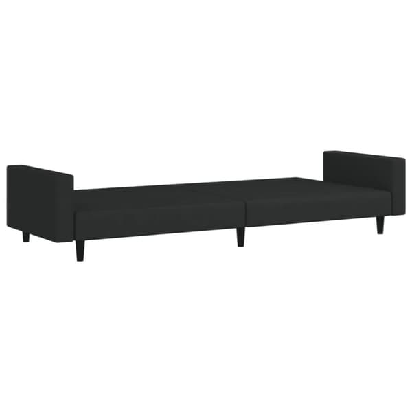 vidaXL Bäddsoffa 2-sits svart sammet