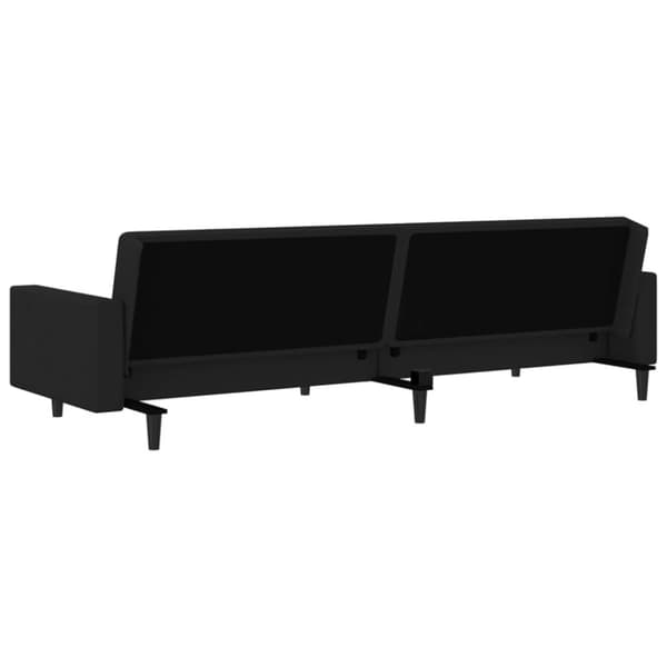 vidaXL Bäddsoffa 2-sits svart sammet