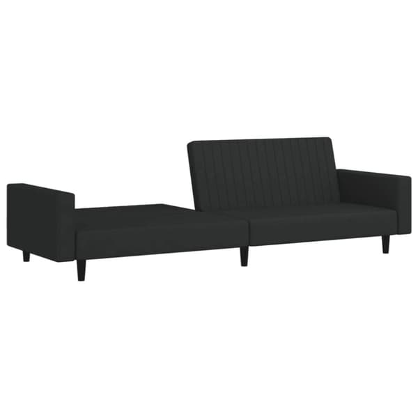 vidaXL 2-personers sovesofa fløjl sort