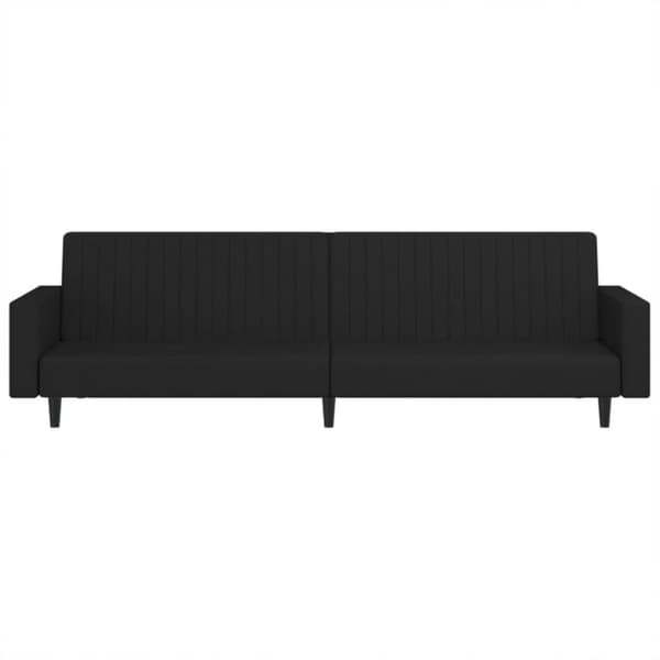 vidaXL 2-personers sovesofa fløjl sort