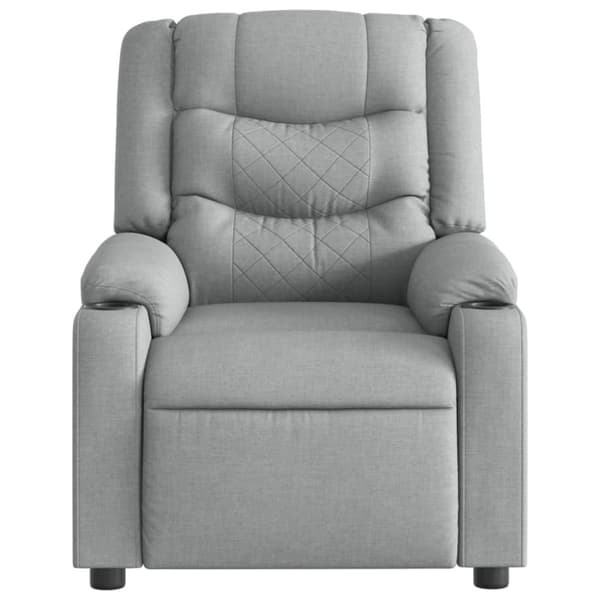 vidaXL Reclinerfåtölj ljusgrå tyg
