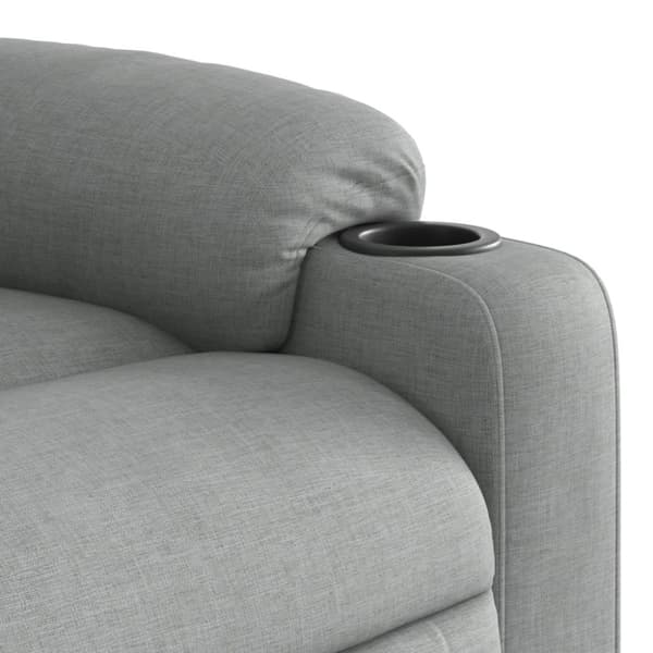 vidaXL Reclinerfåtölj ljusgrå tyg