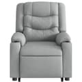 Miniatyrbild 9 av 11: vidaXL Reclinerfåtölj med uppresningshjälp ljusgrå tyg