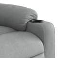 Miniatyrbild 11 av 11: vidaXL Reclinerfåtölj med uppresningshjälp ljusgrå tyg
