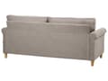 Miniatyrbilde 5 av 11: 3-seters sofa lysebrun stoff med treramme og sittepute Stue