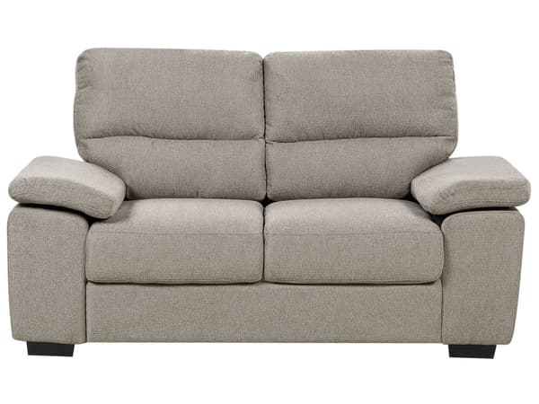 Stoffsofa lysebrun 2-seters sofa med polstring Stue