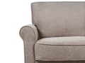 Miniatyrbilde 6 av 11: Sofa Lysebrunt stoff med treramme og spiralfjærer Stue 2-seter