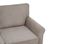 Miniatyrbilde 7 av 11: Sofa Lysebrunt stoff med treramme og spiralfjærer Stue 2-seter