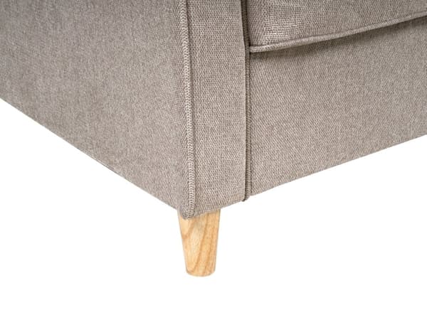 Sofa Lysebrunt stoff med treramme og spiralfjærer Stue 2-seter