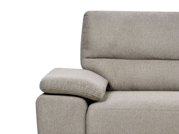 Stoffsofa lysebrun 3-seters sofa med stoppede pledd Stue