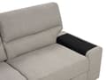 Miniatyrbilde 8 av 10: Stoffsofa lysebrun 3-seters sofa med stoppede pledd Stue