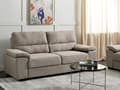 Miniatyrbilde 2 av 10: Stoffsofa lysebrun 3-seters sofa med stoppede pledd Stue