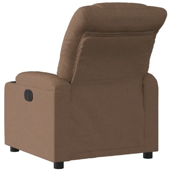 vidaXL Elektrisk reclinerfåtölj Brun tyg