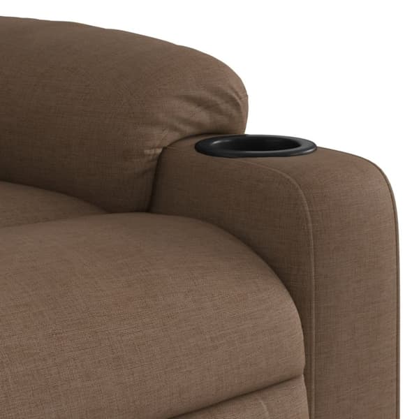 vidaXL Elektrisk reclinerfåtölj Brun tyg