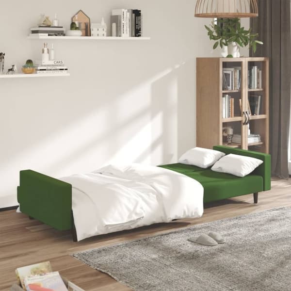 vidaXL 2-personers sovesofa fløjl mørkegrøn