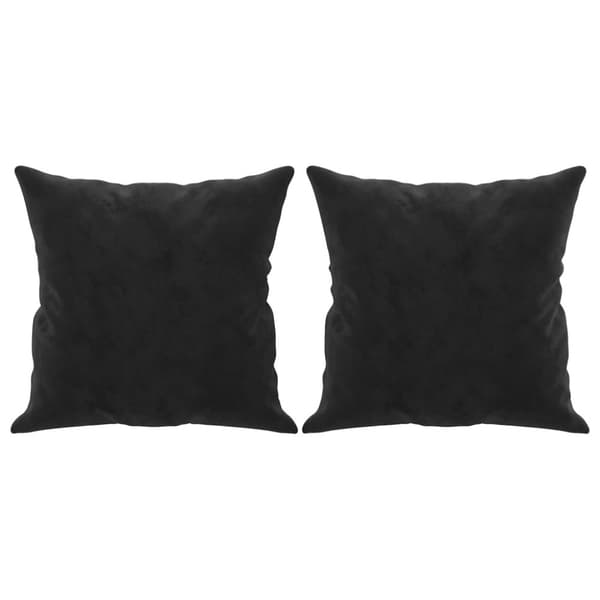 vidaXL 2-personers sofa med pyntepuder 140 cm velour sort