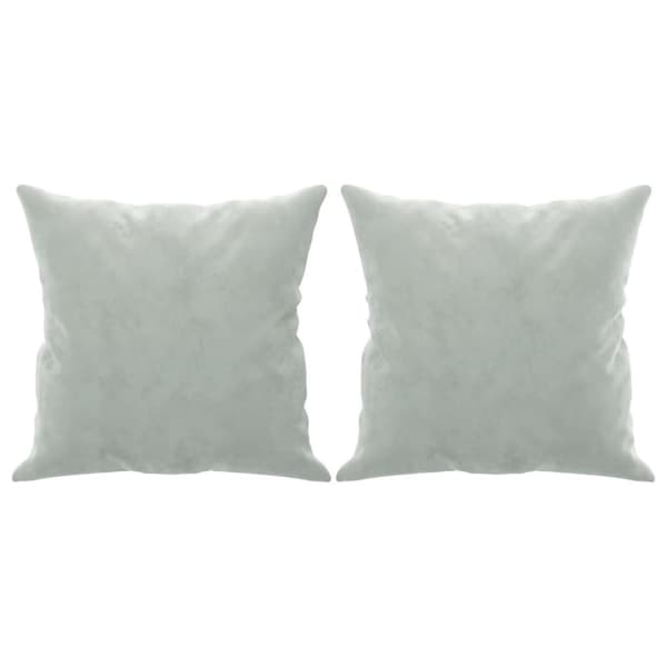 vidaXL 2-personers sofa med pyntepuder 120 cm velour lysegrå