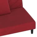 Miniatyrbillede 8 af 11: vidaXL 2-personers sovesofa med 2 puder fløjl vinrød