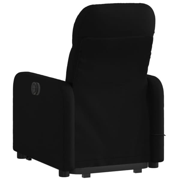 vidaXL Elektrisk massagefåtölj med uppresningshjälp svart tyg