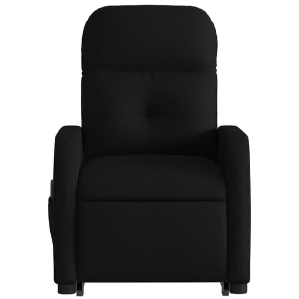 vidaXL Elektrisk massagefåtölj med uppresningshjälp svart tyg