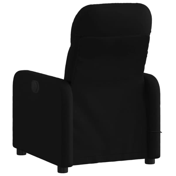 vidaXL Elektrisk massagefåtölj med uppresningshjälp svart tyg