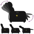 Miniatyrbild 6 av 11: vidaXL Elektrisk massagefåtölj med uppresningshjälp svart tyg