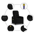 Miniatyrbild 7 av 11: vidaXL Elektrisk massagefåtölj med uppresningshjälp svart tyg