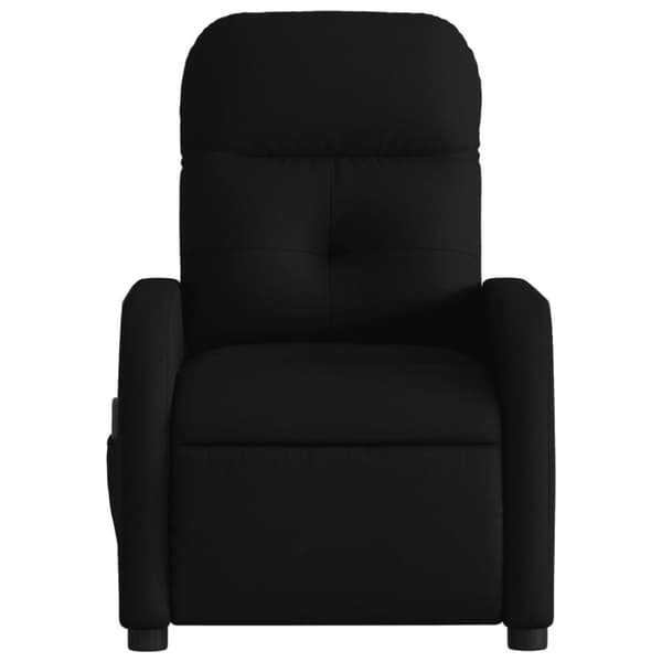 vidaXL Elektrisk massagefåtölj med uppresningshjälp svart tyg