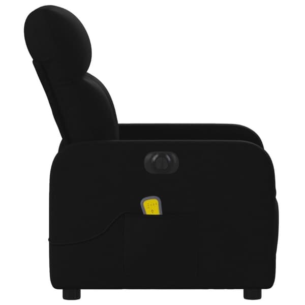 vidaXL Elektrisk massagefåtölj med uppresningshjälp svart tyg