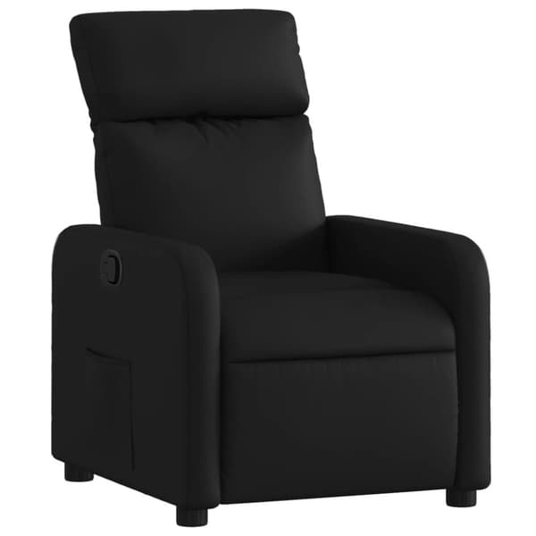 vidaXL Reclinerfåtölj svart konstläder