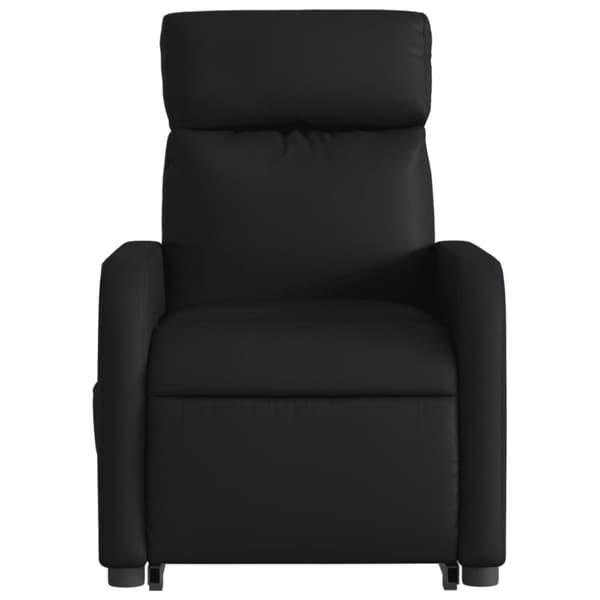 vidaXL Reclinerfåtölj med uppresningshjälp svart konstläder