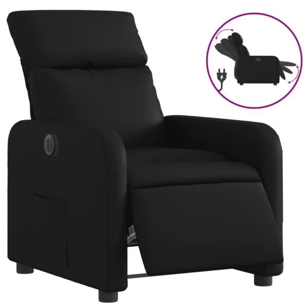 vidaXL Elektrisk reclinerfåtölj svart konstläder