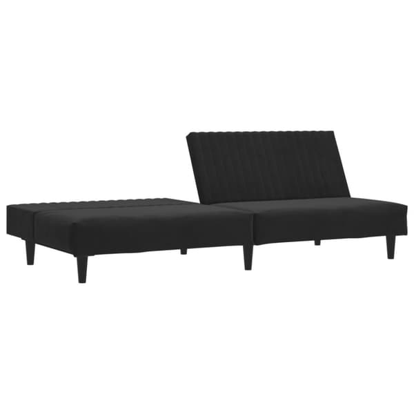vidaXL 2-personers sovesofa fløjl sort