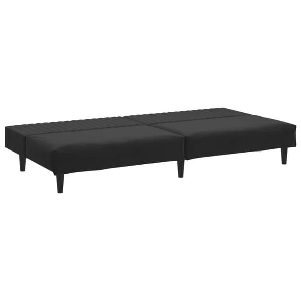 vidaXL 2-personers sovesofa fløjl sort