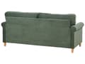 Miniatyrbillede 6 af 11: 3-personers sofa Mørkegrønt fløjlsstof Træstel Pocketfjedre Stuesofa, Stue, Opholdsrum Værelse