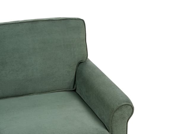 3-personers sofa Mørkegrønt fløjlsstof Træstel Pocketfjedre Stuesofa, Stue, Opholdsrum Værelse