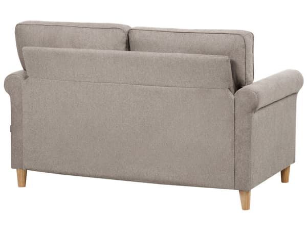 Sofa Lysebrunt stof Træramme Svingfjedre Stue 2 sæder moderne stil Stue Opholdsrum